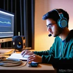 Home 4 음향 기술자로서의 커리어 전환 사례 - **Prompt 1: The Budding Sound Explorer**
"A young, passionate individual, in their early twentie...