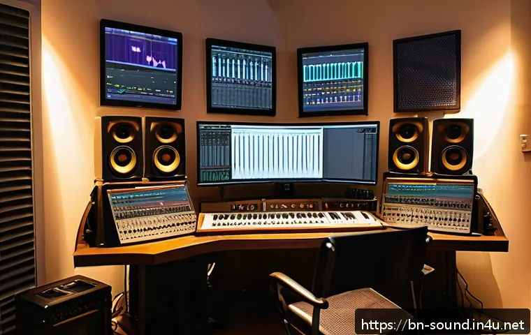 음향기술 포트폴리오 구성법 - A professional audio engineer&rsquo;s creative studio workspace in Bengal, showcasing a diverse portfolio ...